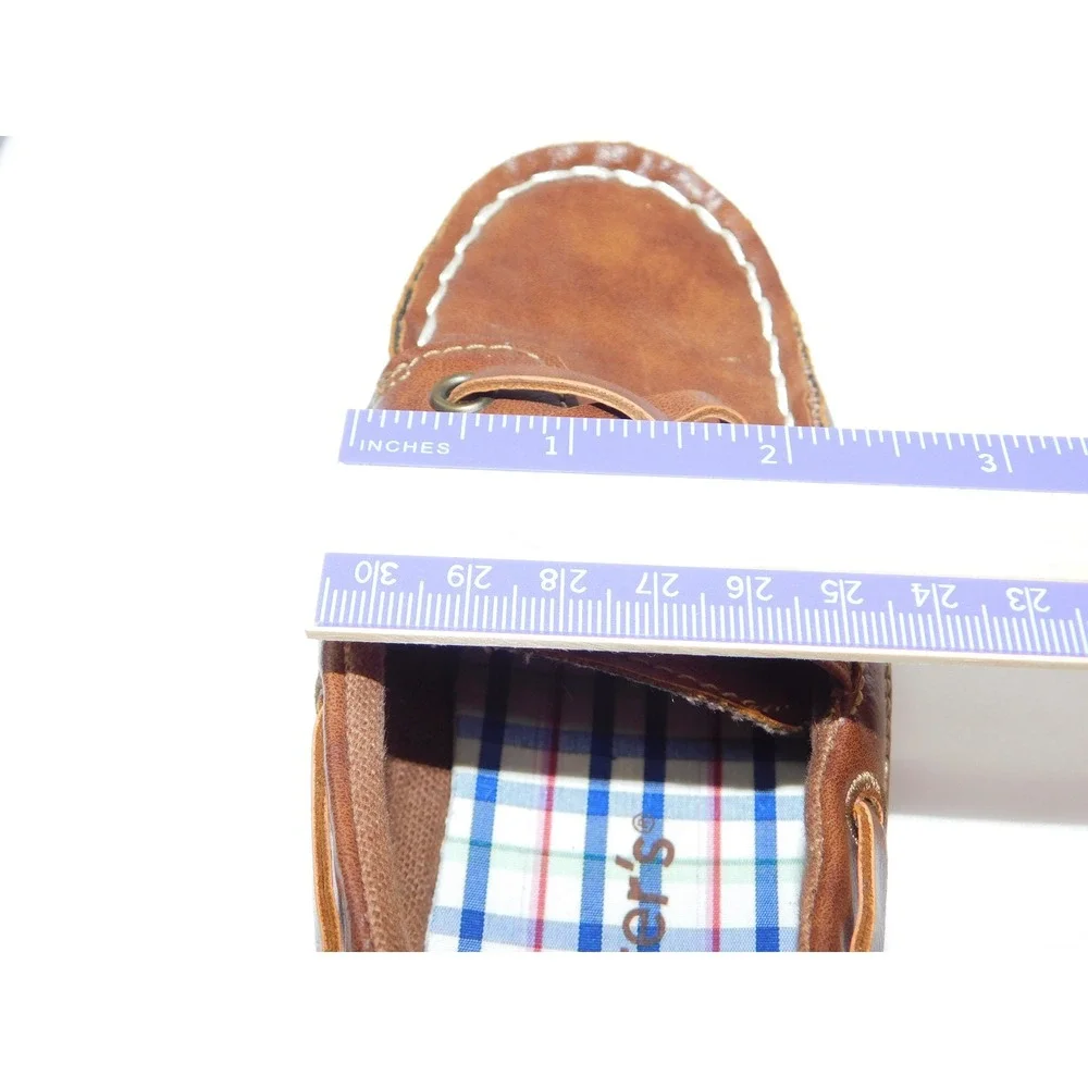 Carter's Size 10 Toddler Boys Slip On Loafers Boat Shoes Brown Church Preppy
